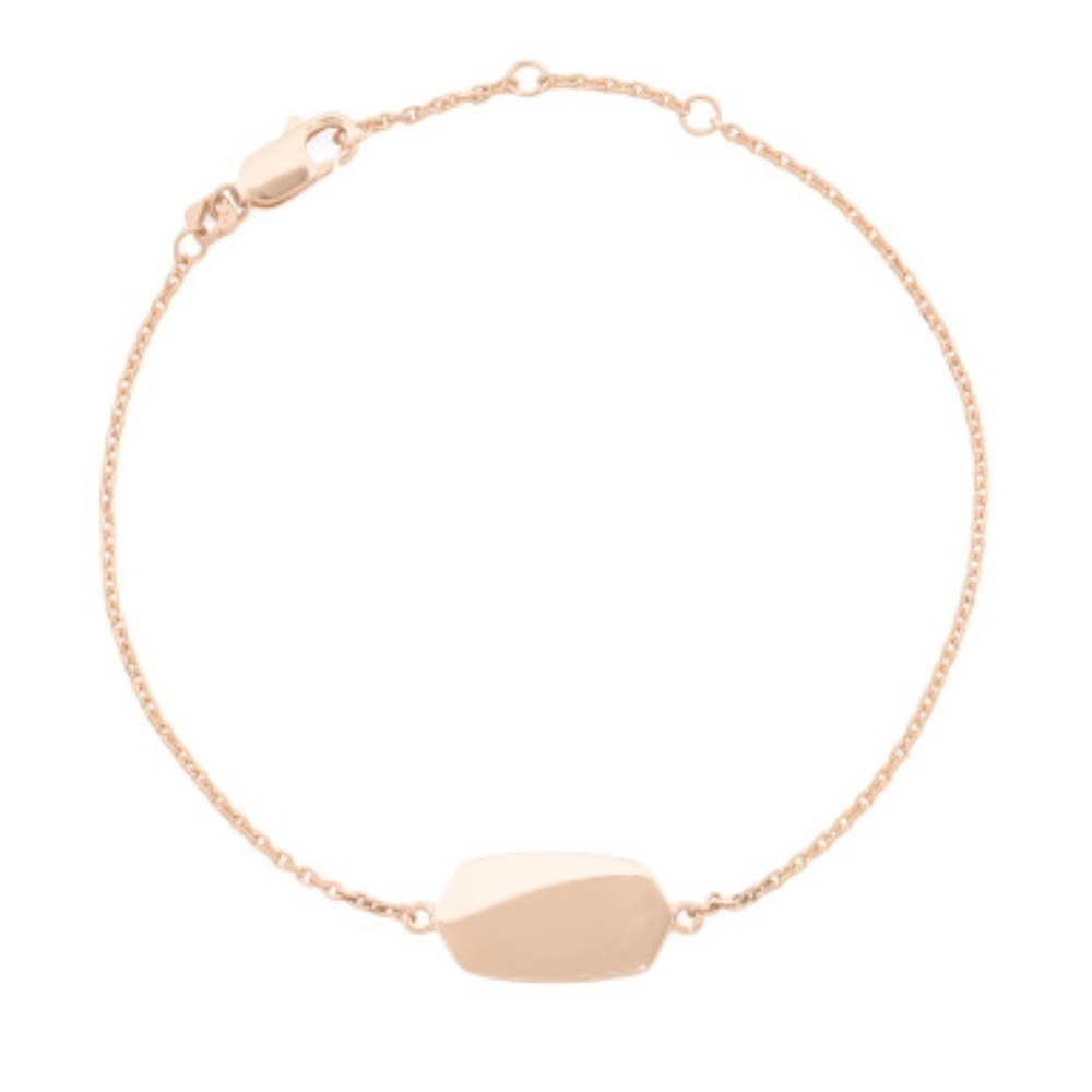 NWT Kendra Scott 18k Rose Gold Sterling Silver Elaina Bracelet